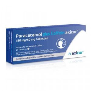 PARACETAMOL plus Coffein axicur 350 mg/50 mg Tabl.